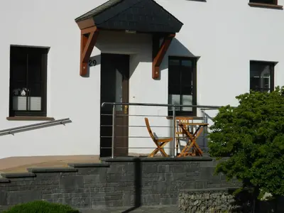 Ein Balkon oder eine Terrasse in der Unterkunft Ferienwohnung Bretz
