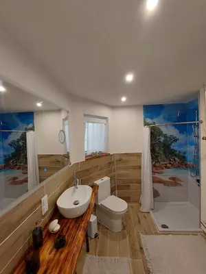 Ein Badezimmer in der Unterkunft Nussperle