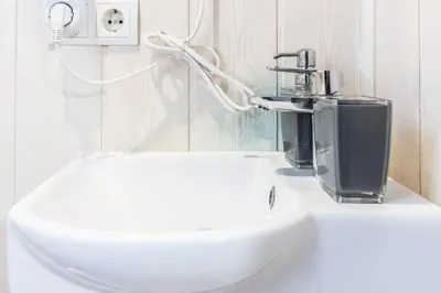 Ein Badezimmer in der Unterkunft Gemütliches Tiny House im Grünen