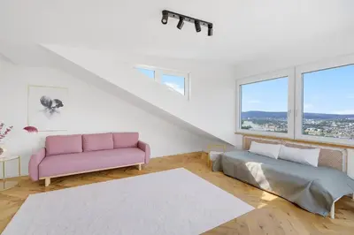 Ein Sitzbereich in der Unterkunft Luxury house with exclusive views