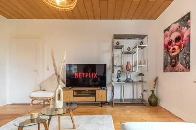 TV/Unterhaltungsangebot in der Unterkunft Altbauwohnung in Mayen im Grünen