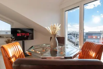 TV/Unterhaltungsangebot in der Unterkunft Apartment close to nature with balcony view