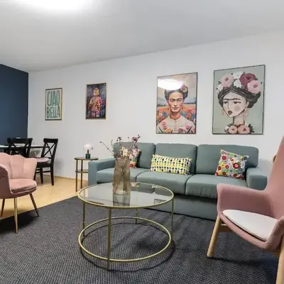 Spacious apartment with garden