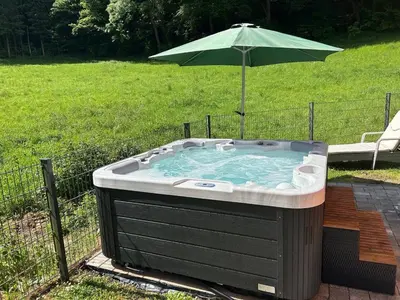 Grundriss der Unterkunft Wellness-Chalet am Badesee für bis zu 10 Personen