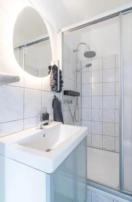 Ein Badezimmer in der Unterkunft Stylish old apartment with terrace in Neuwied