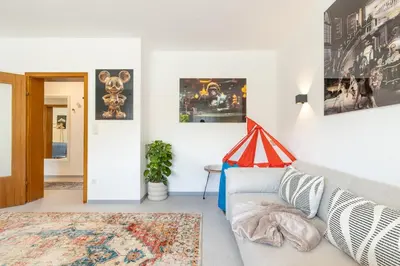 Ein Bett oder Betten in einem Zimmer der Unterkunft Romantische Wohnung in der Moselregion