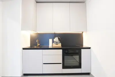 Küche/Küchenzeile in der Unterkunft Luxury Apartments - Wohnung IA - Modernes Twin-Apartment