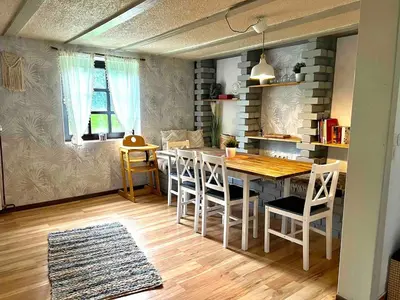 Ein Sitzbereich in der Unterkunft Sosberg vacation home Nature Oasis