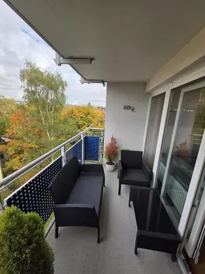 Ein Balkon oder eine Terrasse in der Unterkunft Cozy city apartment Neuwied