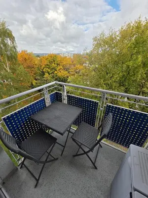 Ein Balkon oder eine Terrasse in der Unterkunft Cozy city apartment Neuwied