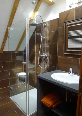 Ein Badezimmer in der Unterkunft Ferienhaus Schmelzmühle