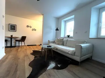 Ein Bett oder Betten in einem Zimmer der Unterkunft Ferienwohnung Martha und Nikla