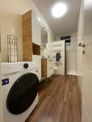Küche/Küchenzeile in der Unterkunft Gemütliches DG-Apartment in Weißenthurm, Wohnung 4