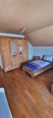 Ein Bett oder Betten in einem Zimmer der Unterkunft Ferien auf dem Lande