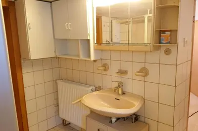 Ein Badezimmer in der Unterkunft FeWo Orchideenzauber