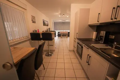 Küche/Küchenzeile in der Unterkunft Ferienwohnung Keppeln