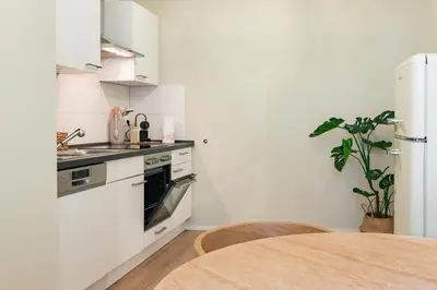 Küche/Küchenzeile in der Unterkunft RheinGold Apartment I Bingen City