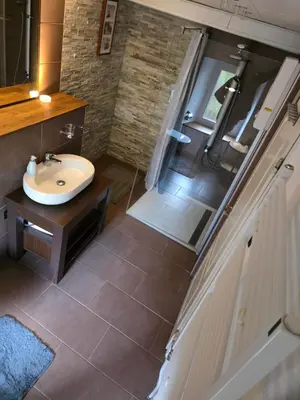 Ein Badezimmer in der Unterkunft Gästenzimmer Louis