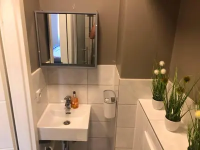 Ein Badezimmer in der Unterkunft Apartment in Pellingen near Trier & Nature Park