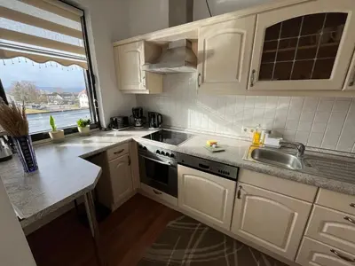 Küche/Küchenzeile in der Unterkunft Safran Ferienwohnung