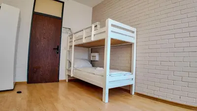 Ein Bett oder Betten in einem Zimmer der Unterkunft Waldherberge Sargenroth