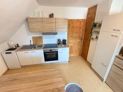 Küche/Küchenzeile in der Unterkunft Ferienwohnung HAWELA