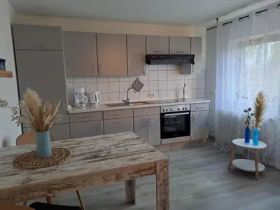 Küche/Küchenzeile in der Unterkunft Ferienwohnung Kleine Auszeit im Hunsrück