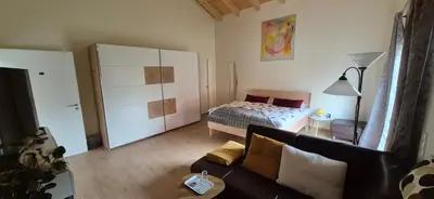 Ein Bett oder Betten in einem Zimmer der Unterkunft Gästehaus Hähnchenbach