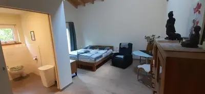 Ein Badezimmer in der Unterkunft Gästehaus Hähnchenbach