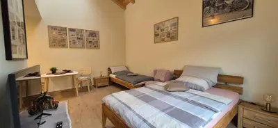 Ein Bett oder Betten in einem Zimmer der Unterkunft Gästehaus Hähnchenbach