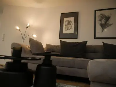 Ein Sitzbereich in der Unterkunft Central Apartment Festungsleuchten - Style and Comfort