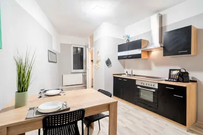 Küche/Küchenzeile in der Unterkunft Bad Ems City Apartment nahe Therme und Zentrum