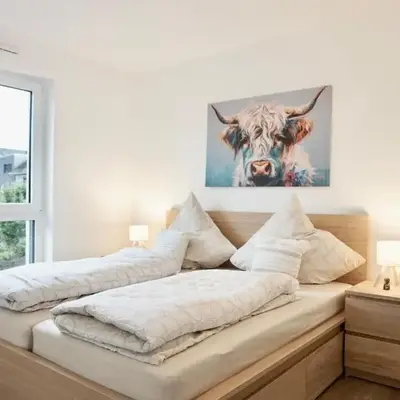 Gemütliches 1 Schlafzimmer Apartment mit Balkon & privatem Stellplatz für bis zu 4 Personen unmittelbar an der Mosel