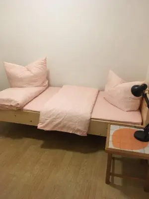 Ein Bett oder Betten in einem Zimmer der Unterkunft Landhaus Düngenheim