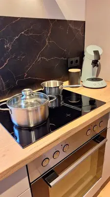 Küche/Küchenzeile in der Unterkunft Ferienwohnung Ringwall
