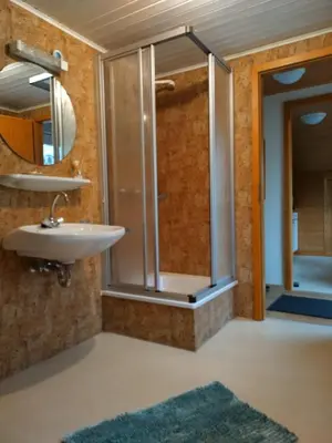 Ein Badezimmer in der Unterkunft Dorfschönheit