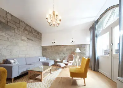 Ein Sitzbereich in der Unterkunft Ferienhaus Lemon Tree