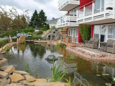 Blick auf einen Fluss in der Nähe der Ferienwohnung