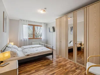 Ein Bett oder Betten in einem Zimmer der Unterkunft Apartment mit Balkon und schönem Moselblick by Interhome