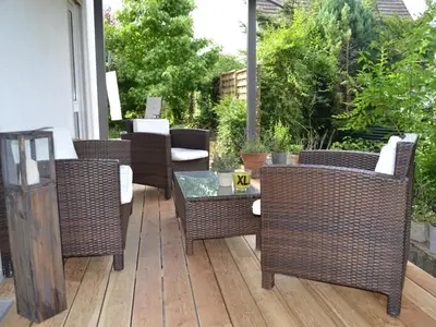 Ein Sitzbereich in der Unterkunft Apartment Gartentraum-Ferienwohnung by Interhome