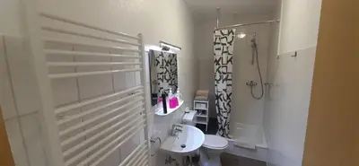Ein Badezimmer in der Unterkunft Gästehaus Viktoria