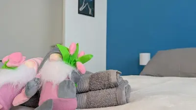 Ein Bett oder Betten in einem Zimmer der Unterkunft 100 qm Raumwunder inmitten der Altstadt