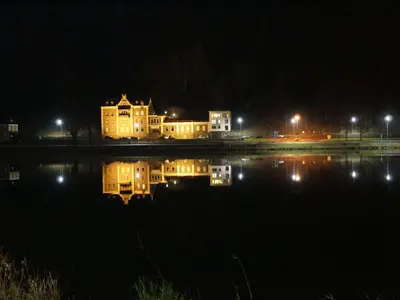 Blick auf einen Fluss in der Nähe der Ferienwohnung