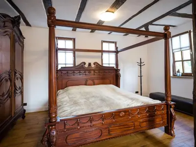 Ein Bett oder Betten in einem Zimmer der Unterkunft Apartment in Traben mit Kleinem Garten by Interhome