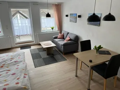 Ein Sitzbereich in der Unterkunft Apartment Haus Budinger by Interhome