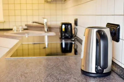 Küche/Küchenzeile in der Unterkunft Ferienwohnung Emmerich