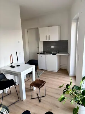 Küche/Küchenzeile in der Unterkunft Moderne Ferienwohnung nahe Bostalsee