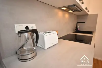 Küche/Küchenzeile in der Unterkunft B & A Apartment mit Balkon und Parkplatz in Koblenz Metternich