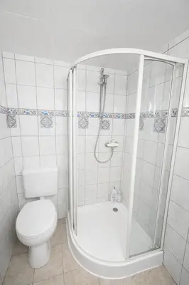 Ein Badezimmer in der Unterkunft Kleines Apartment mit Doppelbett