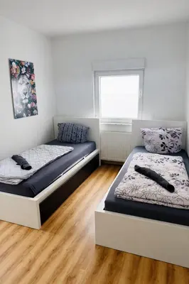 Ein Bett oder Betten in einem Zimmer der Unterkunft 2-Zimmer-Wohnung an der Mosel mit Terrasse
